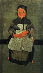 Little Breton Girl Seated(Portrait of Marie Francisaille), Paul Serusier